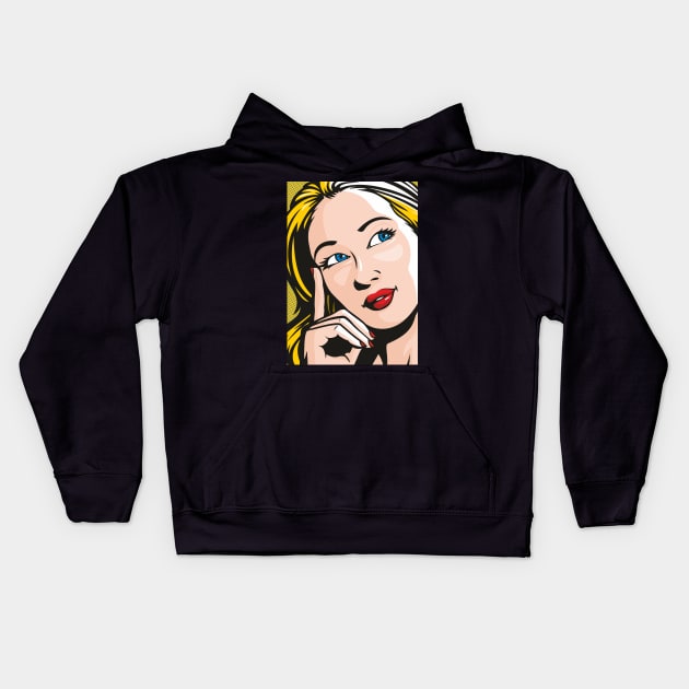 Thinking of you Kids Hoodie by Jamie Lee Art